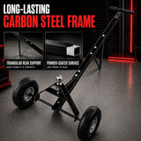600lbs Trailer Dolly with 48mm Ball Solid Tires Portable Tow Dolly Wheel Tow - Top-Down View