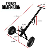 600lbs Trailer Dolly with 48mm Ball Solid Tires Portable Tow Dolly Wheel Tow - Extra Image