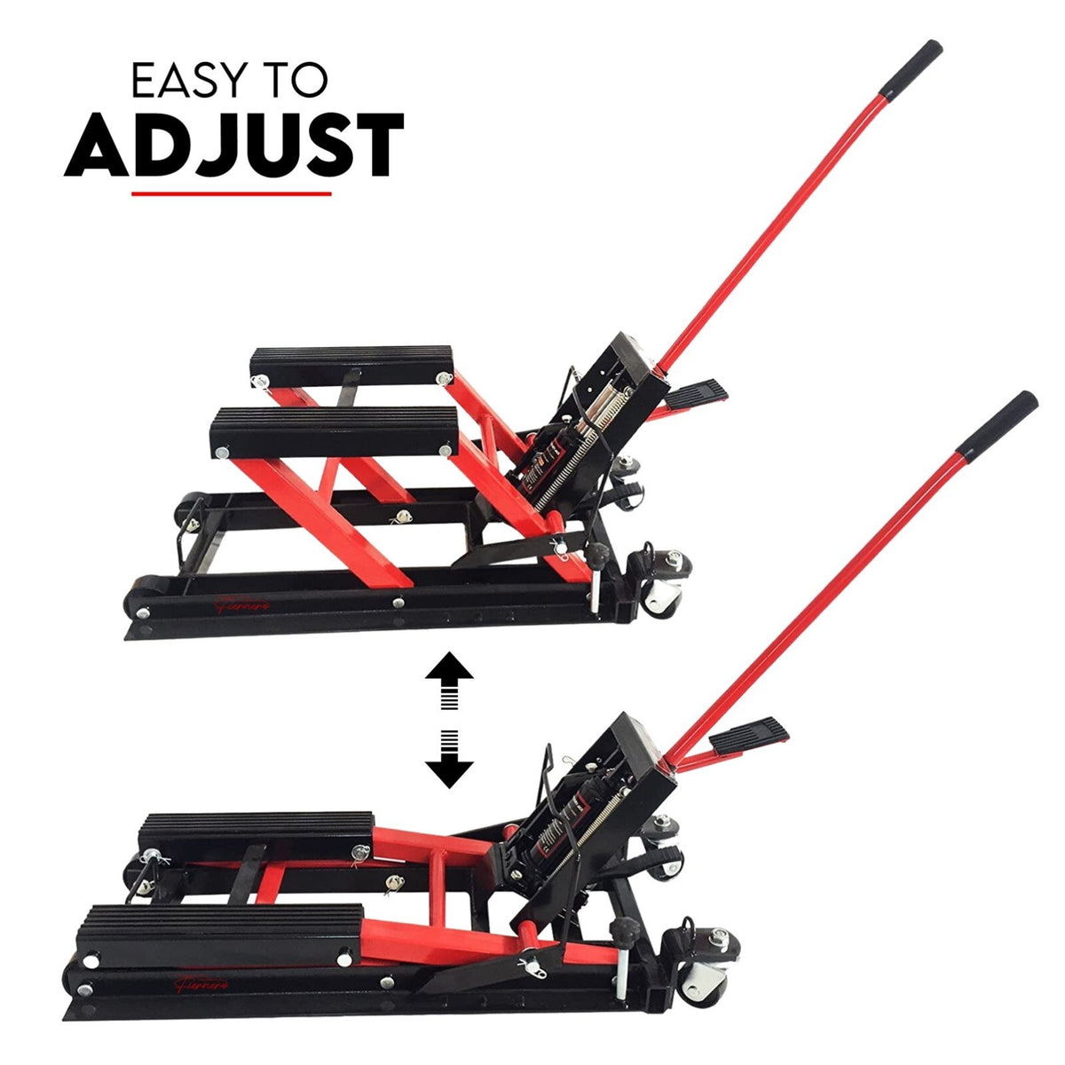 Low Profile Motorcycle ATV 680kg Motorbike Hydraulic Jack Stand Tie Down