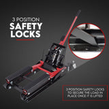 Low Profile Motorcycle ATV 680kg Motorbike Hydraulic Jack Stand Tie Down - Rear View