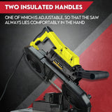 Portable Band Saw Cold Cut Metal Cut Off Chop Bandsaw 127mm - Rear View