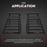 Heavy Duty Portable Car Loading Ramp Set 2000kg Maintenance Steel Frame Pair - Front View