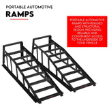 Heavy Duty Portable Car Loading Ramp Set 2000kg Maintenance Steel Frame Pair - 45-Degree Angle