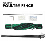 Electric Chicken Netting 60m x 115cm Green Double Prong Poultry Mesh Fence - Front View