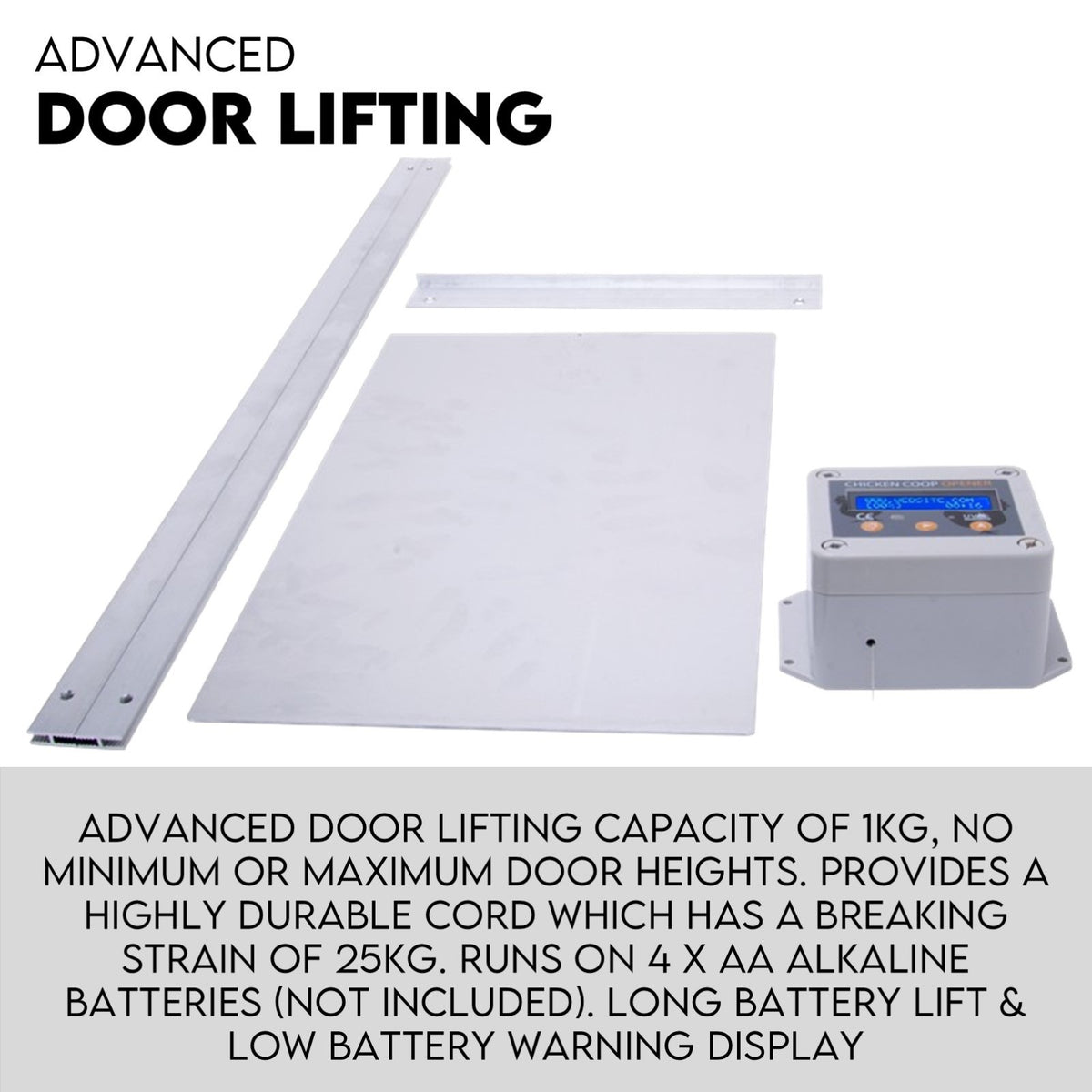Automatic Chicken Coop Door Opener Cage Closer Timer and Light Sensor