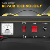 2IN1 Car Battery Charger Jump Starter 12V 24V 40A ATV Boat Tractor - Front View