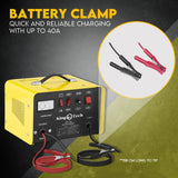Kingtech 2in1 Battery Charger Jump Starter New Dual Heavy Duty Car Charger 40Amp - Top-Down View
