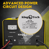 Kingtech 2in1 Battery Charger Jump Starter New Dual Heavy Duty Car Charger 40Amp - 45-Degree Angle