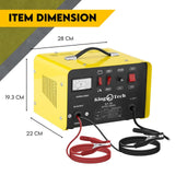 Kingtech 2in1 Battery Charger Jump Starter New Dual Heavy Duty Car Charger 40Amp - Close-Up Angle