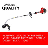 4 STROKE Curved Split Shaft Line Trimmer Garden Lawn Whipper Snipper - Front View