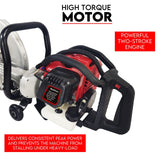 75CC Petrol Demolition Saw Concrete Cut Off Wet Demo Cutter Road Brick 350MM - Side View