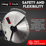75CC Petrol Demolition Saw Concrete Cut Off Wet Demo Cutter Road Brick 350MM