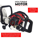 Petrol Demolition Saw 75CC Concrete Cut Off Wet Demo Road Cutter Brick 350MM - Side View