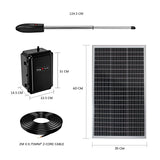 Full Solar Automatic 40W Double Swing Gate Opener Remote Keypad Control - Top-Down View
