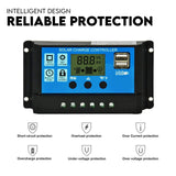 Double Swing Gate Opener Automatic Full Solar Power Kit Remote Control - Side View