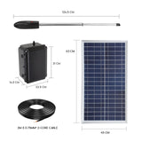 Double Swing Gate Opener Automatic Full Solar Power Kit Remote Control - Top-Down View