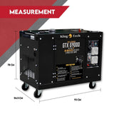 8.4kW Max 6kW Rated Diesel Generator New Single Phase Commercial - Low Angle