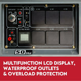 Diesel Generator Single Phase 8.4kw Rated Diesel 6kw 13hp Portable 6 outlets - Front View