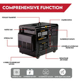 Diesel Generator Single Phase 8.4kw Rated Diesel 6kw 13hp Portable 6 outlets - Extra Image