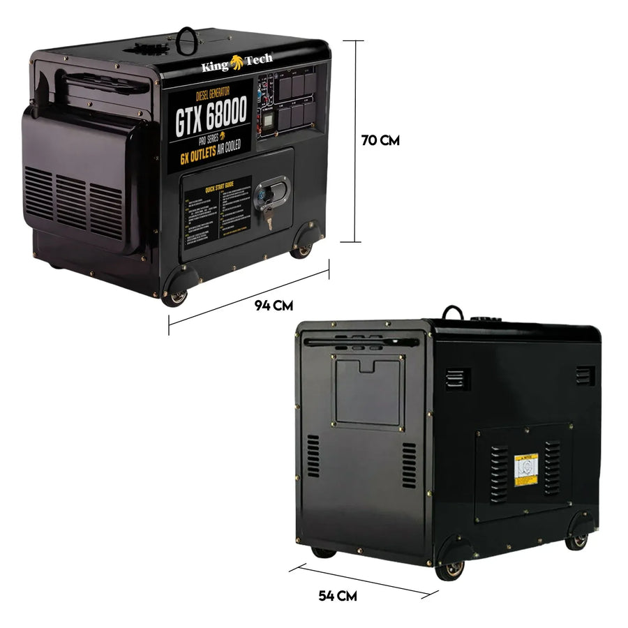Diesel Generator Single Phase 8.4kw Rated Diesel 6kw 13hp Portable