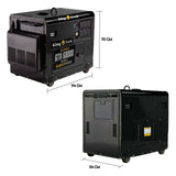 Diesel Generator Single Phase 8.4kw Rated Diesel 6kw 13hp Portable - Rear View