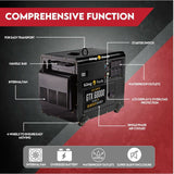 Diesel Generator Single Phase 8.4kw Rated Diesel 6kw 13hp Portable - Low Angle