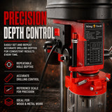 King Tech 450W Drill Press Pedestal Benchtop Bench Stand Pillar 5 Variable Speed