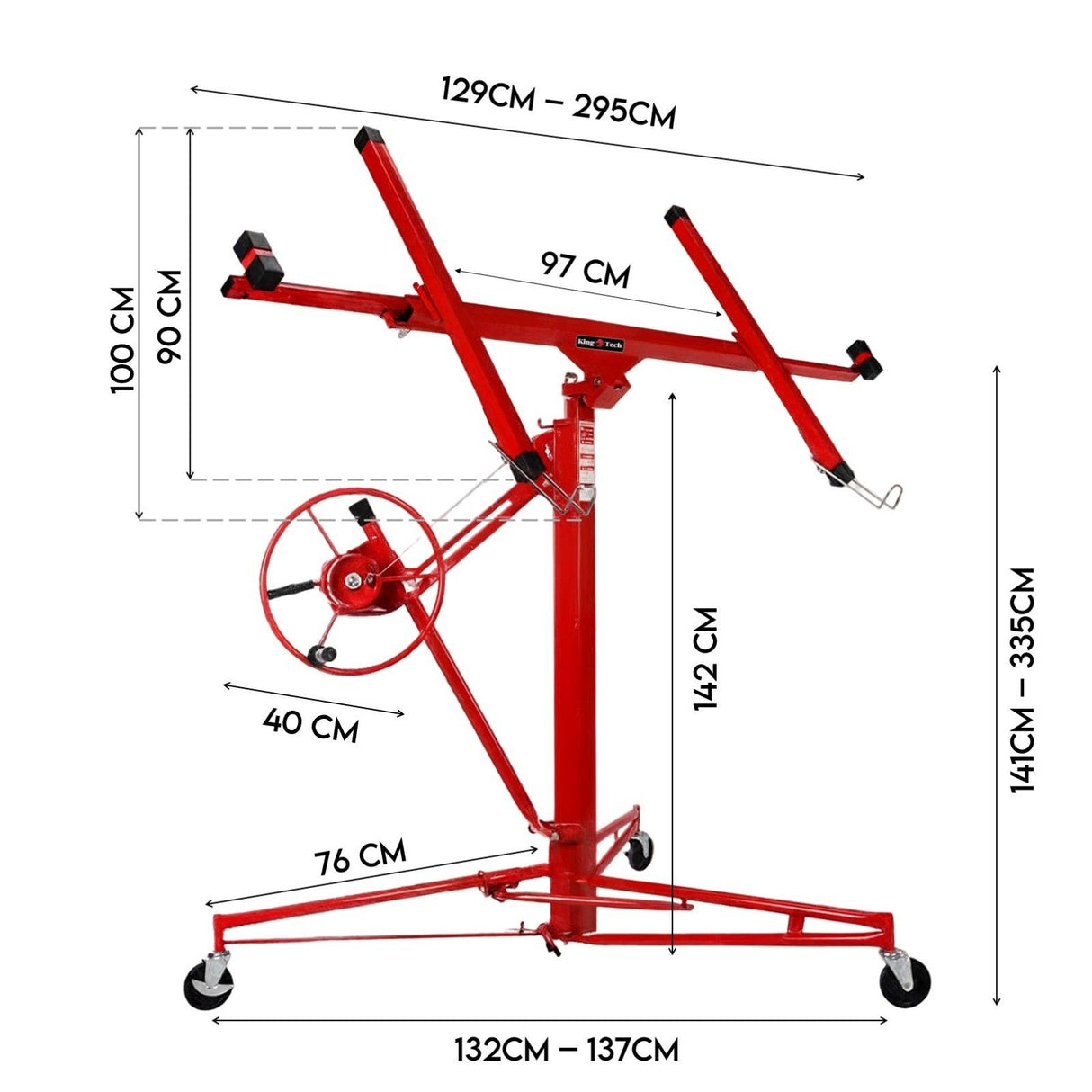 11FT Sheet Panel Lifter Plaster Drywall Panel Gyprock Plasterboard Hoist Lift