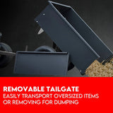 270kg Steel Dump Cart for Ride on Mower ATV Metal Garden Trailer