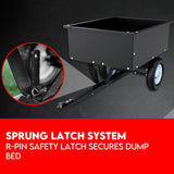 Steel Dump Cart Garden Tipping Trailer - 45-Degree Angle