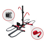 2 E Bike Platform Rack Rear Vehicle Car Carrier Bicycle Holder Hitch Receiver Foldable - Side View