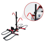 2 E Bike Platform Rack Rear Vehicle Car Carrier Bicycle Holder Hitch Receiver Foldable - Close-Up Angle