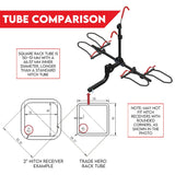 2 E Bike Platform Rack Rear Vehicle Car Carrier Bicycle Holder Hitch Receiver Foldable - Extra Image