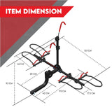 2 Bike Rack for Car SUV Rear Bicycle Holder Carrier Hitch Mount Platform Holder - Side View