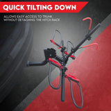 2 Bike Rack for Car SUV Rear Bicycle Holder Carrier Hitch Mount Platform Holder - Top-Down View
