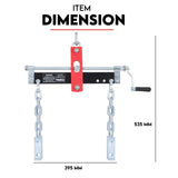 Engine Leveler Balancer 907kg Load Shop Crane Hoist Chain Lift Loading Leveller - Side View