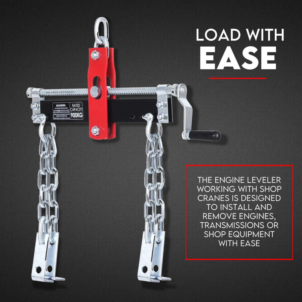 Engine Leveler Balancer Load Shop Crane Hoist Chain Lift Loading Leveller 2000lb - 907kg