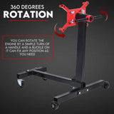 Engine Stand H Frame 450kg 1000lb Industrial Workshop Cars Auto Motor 4 Wheels