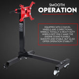 Engine Stand H Frame 450kg 1000lb Industrial Workshop Cars Auto Motor 4 Wheels - Top-Down View