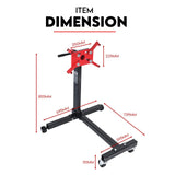 Engine Stand H Frame 450kg 1000lb Industrial Workshop Cars Auto Motor 4 Wheels - Rear View