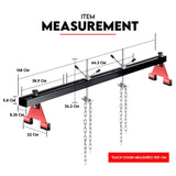 Engine Support Bar Engine Load Leveler 1100 Lbs Transmission w/ Dual Hook - Front View