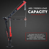 900kg Swivel Hydraulic Crane Hoist 12V Electric Jack Trailer UTE Pick up Lift
