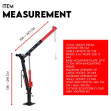 900kg Swivel Hydraulic Crane Hoist 12V Electric Jack Trailer UTE Pick up Lift - Low Angle