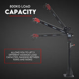 800kg Electric Hoist Winch Crane 12V Swivel Car Truck UTE Lift 360° Pick up - Front View