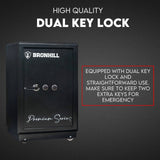 Dual Key Lock Safe Safety Box Security Code Lock Box Fire Proof Heavy Duty 80L - Top-Down View