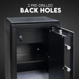 Dual Key Lock Safe Safety Box Security Code Lock Box Fire Proof Heavy Duty 80L - Rear View