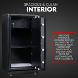Dual Key Lock Safe Box Fire Proof Safe Heavy Duty Key Lock Security 118L - Front View