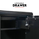 Dual Key Lock Safe Box Fire Proof Safe Heavy Duty Key Lock Security 118L - 45-Degree Angle