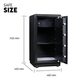 Dual Key Lock Safe Box Fire Proof Safe Heavy Duty Key Lock Security 118L - Close-Up Angle