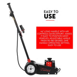 Low Profile 22 Ton Air Hydraulic Trolley Jack Floor Garage Truck Service Jack - Rear View